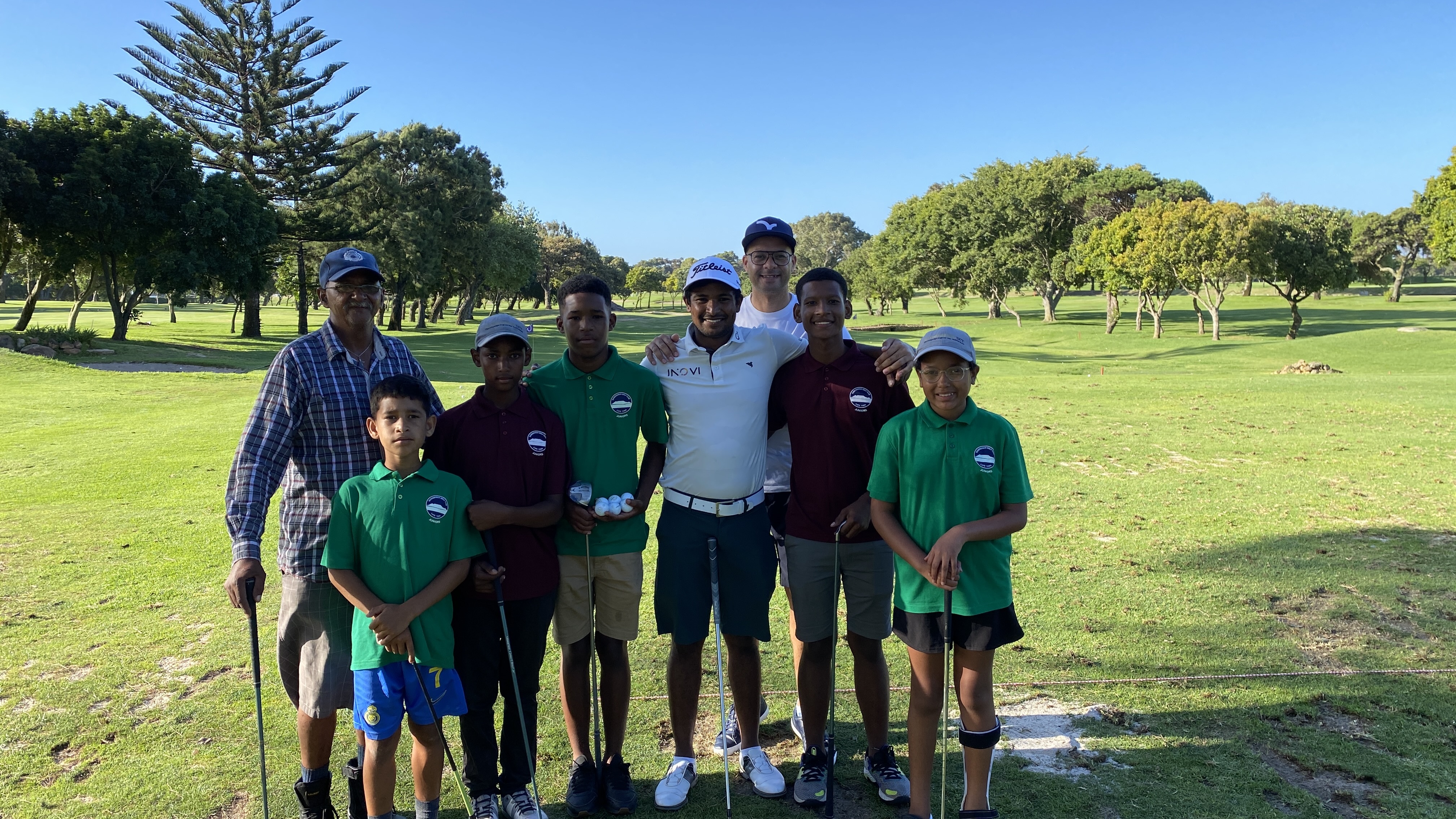 From left Colin Thomas, Yaaseen Titus, Morne Thomas, Leoghan Joodt, Dylan Naidoo, Gerard Hendricks, Zayaan Samuels, Back Jehad Kasu